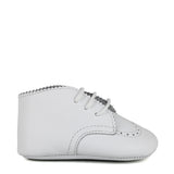 White Leather Baby Derby Newborn shoes