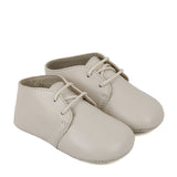 White Leather Derby Newborn shoes