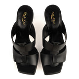 Mule in Black Calfskin Leather