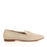 Penny Loafer in Beige Suede Leather