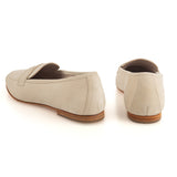 Penny Loafer in Beige Suede Leather