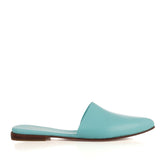 Slide in Light Blue Calfskin Leather
