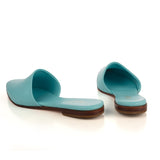 Slide in Light Blue Calfskin Leather