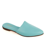 Slide in Light Blue Calfskin Leather