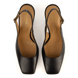 Slingback in Black Calfskin Leather