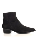 Ankle Boots in Black Suede Leather