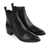 Ankle Boots in Black Calfskin Leather