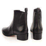 Ankle Boots in Black Calfskin Leather