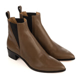 Ankle Boots in Tan Calfskin Leather
