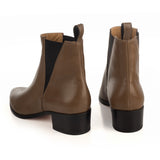 Ankle Boots in Tan Calfskin Leather