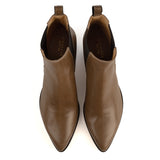 Ankle Boots in Tan Calfskin Leather