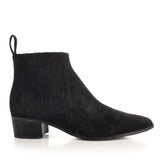 Ankle Boots in Black Suede Leather