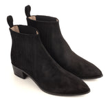 Ankle Boots in Black Suede Leather