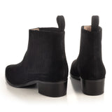 Ankle Boots in Black Suede Leather