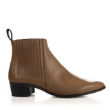 Ankle Boots in Mud Calfskin Leather