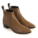 Ankle Boots in Mud Calfskin Leather