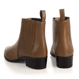 Ankle Boots in Mud Calfskin Leather