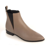 Ankle Boots in Taupe Calfskin Leather
