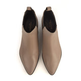 Ankle Boots in Taupe Calfskin Leather
