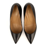 Stiletto Pumps in Black Calfskin Leather