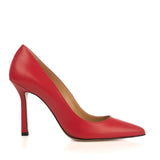 Stiletto Pumps in Red Calfskin Leather