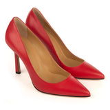 Stiletto Pumps in Red Calfskin Leather