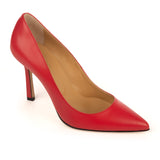 Stiletto Pumps in Red Calfskin Leather