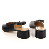 Slingback in Black Calfskin Leather