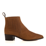 Ankle Boots in Tan Suede Leather