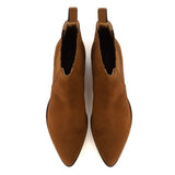 Ankle Boots in Tan Suede Leather