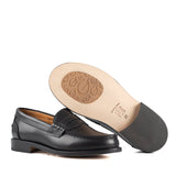 Loafers in Black Polished Leather