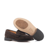 Loafers in Brown Suede Leather