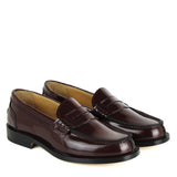 Loafers in Bordeaux Polished Leather