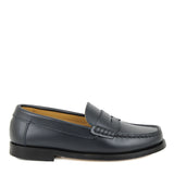 Mocassins in Blue Calfskin Leather
