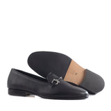 Slippers in Black Elk Leather