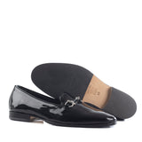 Slippers in Black Patent Leather