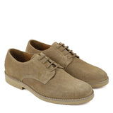 Derby in Beige Suede Leather