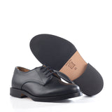 Derby lace-up in blue navy calfskin leather