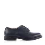 Derby lace-up in blue navy calfskin leather