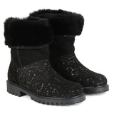 Ankle boots in black suede