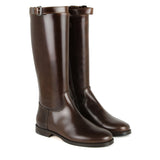 Boots in Brown Calfskin Leather