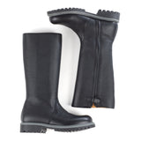 Boots in black elk effect leather