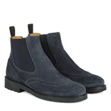 Chelsea Boots in Blue Suede Leather