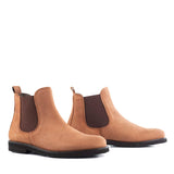 Chelsea boots in brown suede leather
