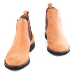 Chelsea boots in brown suede leather