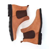 Chelsea boots in brown suede leather