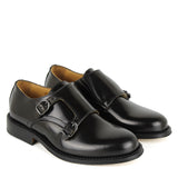Derby in black calfskin leather Goodyear welt for kids