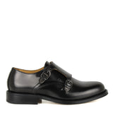 Derby in black calfskin leather Goodyear welt for kids