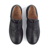Low-top Brogue Sneakers in Blue Suede Leather
