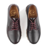Sneaker runners burgundy calfskin leather